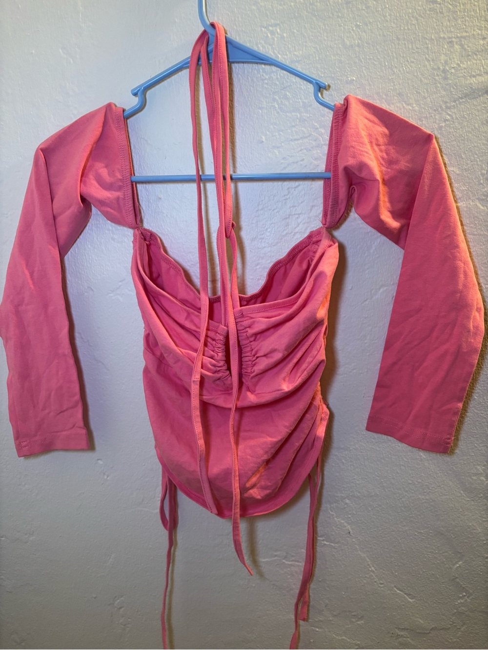 SHEIN Pink long sleeve crop top